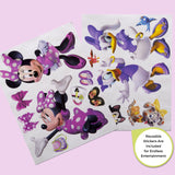 4-Piece Disney Minnie Mouse Wooden Toddler Playroom Set – Pink Table, 2 Chairs & 6-Bin Toy Organizer