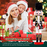 12" Wooden Nutcracker Soldier – Sword, Movable Jaw & Gift Box