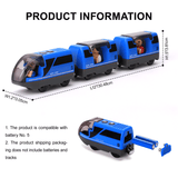 6-Piece Battery-Powered Magnetic Locomotive Train Set – Forward, Reverse & Sound, Compatible with Wooden Tracks