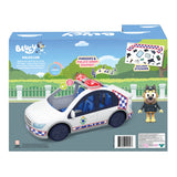Bluey Police Car with Flashing Lights & Siren Sounds – 3.2" Policeman Figure, Stickers & Batteries
