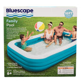 Bluescape 10 ft Rectangular Family Inflatable Swimming Pool, 272 Gallon Backyard Pool