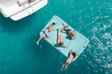 Intex Floating Water Lounge Teal & White Large Pool Float, 122” x 72” x 7”