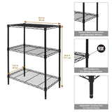 Hyper Tough 3-Tier Wire Shelving Rack, 750 lb Capacity Metal Shelf
