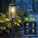 DAMAYCA 8 Pack Solar Pathway Lights – Warm White LED Landscape Lighting