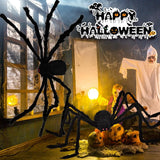 Ayieyill 79" Giant Spider Halloween Decoration, Large Scary Yard Prop Bendable Leg