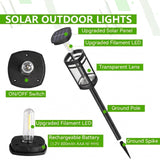 DAMAYCA 8 Pack Solar Pathway Lights – Warm White LED Landscape Lighting