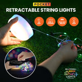 Bell + Howell 50 ft Retractable Camping String Lights, 125 LED Color Changing Outdoor Lights