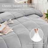 Lightweight Cooling Quilted Comforter, All Season Down Alternative Duvet