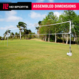 Backyard Hero by MD Sports Pro Volleyball and Badminton Combo Set with 32' Net