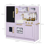 31.5" Best Choice Products Wooden Play Kitchen – 11 Accessories, Ice Dispenser & Chalkboard