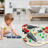 6-Piece Battery-Powered Magnetic Locomotive Train Set – Forward, Reverse & Sound, Compatible with Wooden Tracks