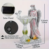 Lumiartisan Solar Angel Garden Statue with Color-Changing LED, Waterproof Resin Outdoor Angel Figurine