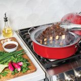 Nordic Ware Deluxe Kettle Smoker Set With 5 Woodchip Varieties Stovetop BBQ Kit