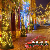 2-Pack 72FT Solar Christmas Fairy Lights, 200 LED Outdoor Copper Wire String Lights