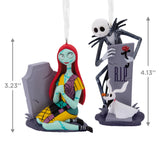 Hallmark Disney Tim Burton's The Nightmare Before Christmas Jack & Sally Christmas Ornaments – Set of 2