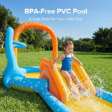 Inflatable Family Swimming Pool, Rectangular Above Ground Backyard Pool