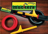 Muckers Ring Toss Game with 4 Natural Rubber Rings, 2 Ground Pegs and Carry Strap