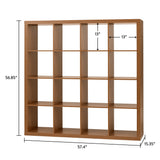 Better Homes & Gardens 16 Cube Modern Bookshelf Storage Organizer
