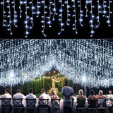 360 LED Christmas Icicle Lights – 29.5 ft Outdoor Curtain String Lights