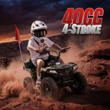 Aoemoe 40 cc Teen Gas ATV, 4-Stroke 4-Wheeler with 3 Speed Settings, Up to 15 mph