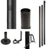 Excello Global Products Premium String Light Poles - 2 Pack - Extends 10 Feet
