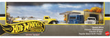 4-Piece Hot Wheels Premium Collector Display Set – 3 Die-Cast Cars & 1 Team Transporter