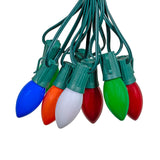 25-Count C9 LED Christmas String Lights, 25FT Smooth Plastic Bulb String Lights