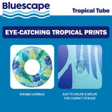 Bluescape Inflatable Swim Tube Pool Float, 31" Tropical Ring Float