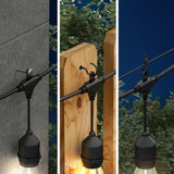 Artika Eclipse Solar String Lights with Remote – 42 ft Outdoor Weatherproof LED Patio Lights with Solar Panel & USB-C Charging