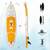 Naipo 10' Inflatable Stand Up Paddle Board Set, Ultra-Light SUP with Adjustable Paddle, Pump, Backpack & Detachable Fins