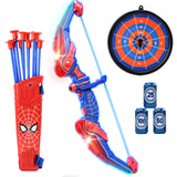 2-Pack LED Light-Up Kids’ Bow and Arrow Set with Standing Target, Foam-Dart Blasters, Suction-Cup Arrows and Quivers