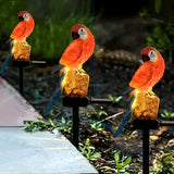 2 Pack Solar Outdoor Parrot Garden Lights – Red Decorative Solar Animal Stake Lights