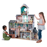 KidKraft Celeste Mansion Wooden Dollhouse – 4 Floors, Elevator, Lights, Sounds & 24 Accessories