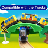 6-Piece Battery-Powered Magnetic Locomotive Train Set – Forward, Reverse & Sound, Compatible with Wooden Tracks