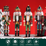 12" Wooden Nutcracker Soldier – Sword, Movable Jaw & Gift Box
