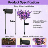Solar Lavender Butterfly Lights (2 Pack) – Purple LED Garden Lights