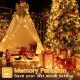 131 ft 400 LED Christmas String Lights, Warm White Waterproof Indoor & Outdoor Holiday Lights