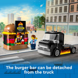 LEGO City Burger Truck 60404 Building Set, Food Truck Toy with Minifigures