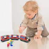 6-Piece Battery-Powered Magnetic Locomotive Train Set – Forward, Reverse & Sound, Compatible with Wooden Tracks