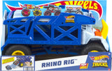12-Monster-Truck / 32-Car Capacity Hot Wheels Monster Mover Rhino Hauler – 2-Level Storage & Launcher