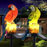 2 Pack Solar Outdoor Parrot Garden Lights – Red Decorative Solar Animal Stake Lights
