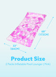 Joyfy Inflatable Pool Float Lounger with Headrest, Foot Rest & Cup Holders, Floating Pool Raft