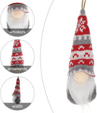 10-Pack Christmas Tree Hanging Gnome Ornaments – Swedish Plush Santa Elf Holiday Decorations