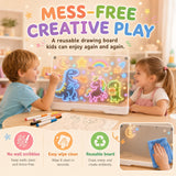 16" LED Drawing Board with 10 Color Modes, 9 Brightness Levels & Rechargeable Battery