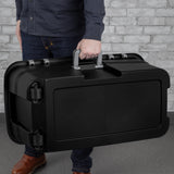 Sterilite 22 Gallon Wheeled Footlocker Storage Trunk – Heavy Duty Lockable Plastic Storage Container with Wheels and Handles