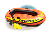 Intex Explorer 300 Inflatable 3-Person Raft Boat Set with Pump & 48" Oars
