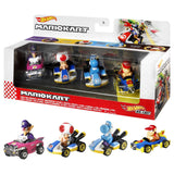 4-Pack Hot Wheels Mario Kart 1:64 Die-Cast Vehicles – 1 Exclusive Kart, Styles May Vary