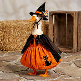 Halloween Witch Porch Goose Outfit Set, Fits 19"-23" Goose Dress, Cape & Hat