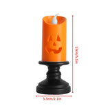 12-Pack Halloween Pumpkin LED Flameless Candles, Battery Orange Lights