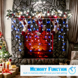 360 LED Icicle Christmas Lights, 29.5 ft Connectable Waterproof Curtain String Lights